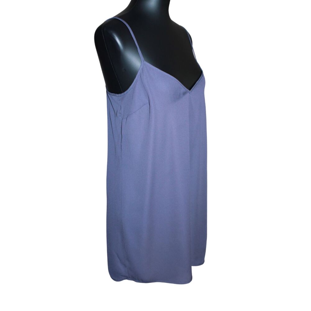 Future Collective Dusty Blue Purple Cami Slip Mini Dress XS
